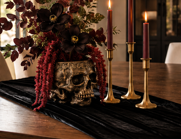 The After Dark complete box styled on a dining table