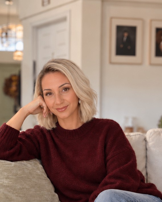 Ashley, founder of Goody & Co., at home